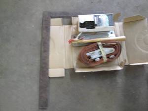 lot 56 image: Framing nails and square, latch gua...