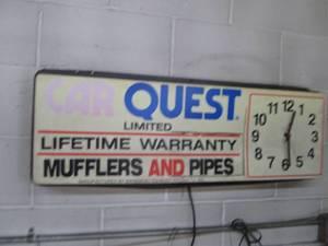 lot 123 image: Car quest advertisement light up cl...