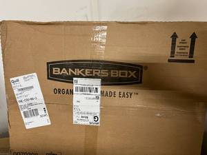 lot 52 image: 4 ct of Cardboard Banker Boxes