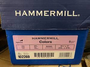 lot 56 image: 5000 Sheets of Lilac Colored Copy Paper