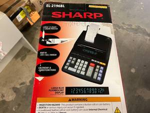 lot 69 image: Sharp 12 Digit 2-color Printer Calculator