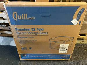 lot 70 image: 12 Quill Premium EZ Fold Record Storage Boxes