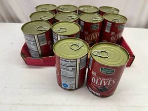 12x Tuscan Garden Large Black Olives-Pitted