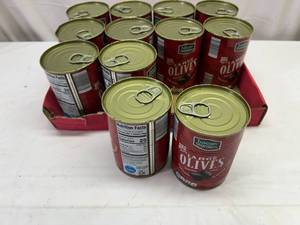 12x Tuscan Garden Large Black Olives-Pitted