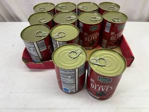 12x Tuscan Garden Large Black Olives-Pitted