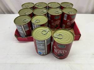 12x Tuscan Garden Large Black Olives-Pitted
