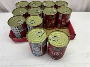 12x Tuscan Garden Large Black Olives-Pitted