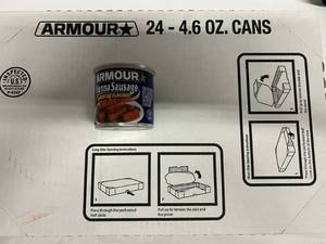 KK. 24x 4.6oz Armour Vienna Sausage-BBQ Flavor