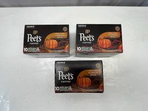 3x 10ct Peets Pumpkin Spice Kcups
