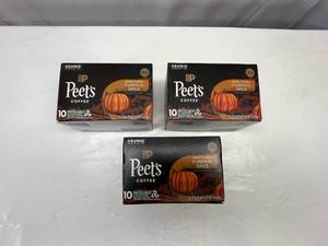 3x 10ct Peets Pumpkin Spice Kcups