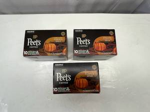 3x 10ct Peets Pumpkin Spice Kcups