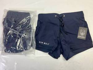 3 Small Gym Wolf Shorts-Navy Blue