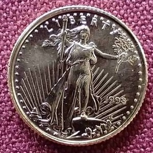 lot 19 image: 1998 110th Oz. Gold Eagle