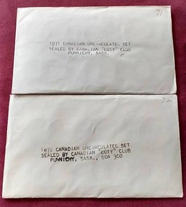 lot 25 image: (2) Canadian Uncirculated (COTY) Sets - 1971 & 72