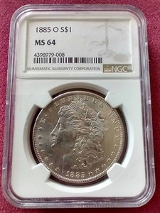 lot 26 image: 1885-O Morgan Dollar - NGC MS64