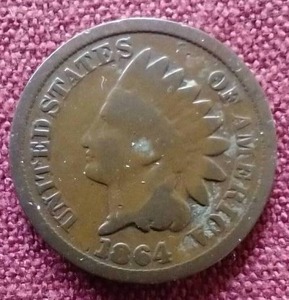 lot 29 image: Early 1864 Indian Head Penny