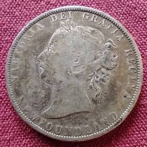 lot 31 image: 1896 Newfoundland Silver 50 Cents Coin