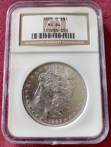 lot 50 image: 1885-O Morgan Dollar - NGC MS64