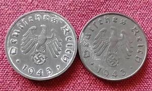 lot 60 image: (2) Third Reich 10 Pfennig Coins