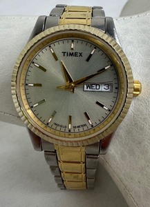 lot 20 image: Timex Silver and Gold Mens Stainless Steel Watch