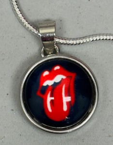 lot 97A image: The Rolling Stones Snap Necklace with Sterling Silver Chain