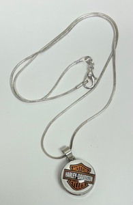 lot 116A image: Harley Davidson Snap Necklace with Sterling Silver Chain