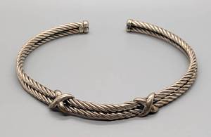 lot 68 image: Italian Sterling Silver Twisted Cable Choker