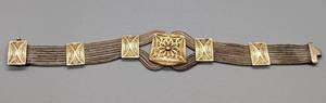 lot 69 image: Embossed Multi Strand Sterling Silver Bracelet
