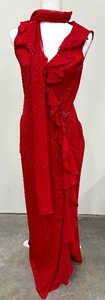 lot 157 image: Radiant Red St John Evening by Marie Gray Gown