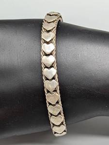 lot 191 image: Sterling Silver Heart Bracelet