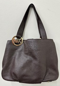 lot 159A image: Michael Kors Fulton Large Brown Pebbled Leather Tote