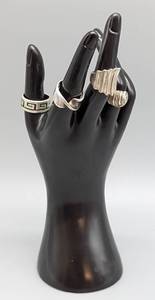 lot 140 image: Four Womens Sterling Silver Rings