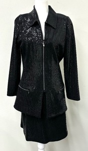 lot 117 image: St. John Couture Zip Front Top with Coordinating Skirt