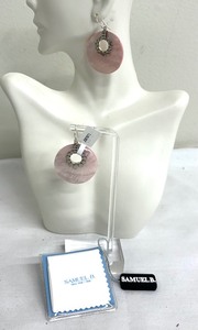 lot 195 image: Samuel B. Mother of Pearl Finished Earrings with Sterling Silver Accents