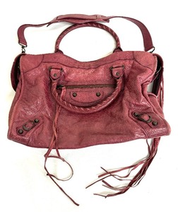 lot 221 image: Vintage Leather Balenciaga Classic City Handbag