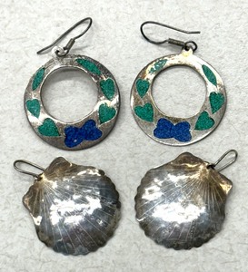 lot 228 image: Two Pairs of Pierced Earrings