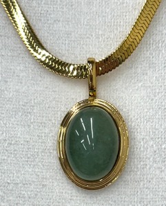 lot 232 image: Savvy Cie 18K Gold over Stainless Steel Necklace with Pendant
