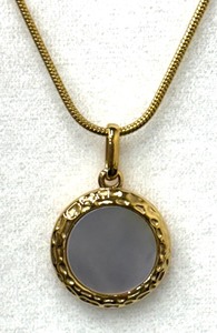 lot 234 image: Savvy Cie 18K Gold over Stainless Steel Necklace with Lovely Pendant
