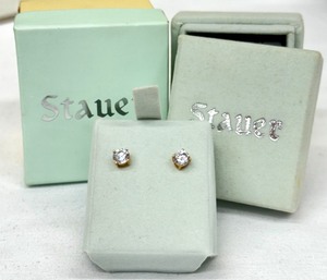 lot 217 image: Pair of Stauer 14k DiamondAura Earrings