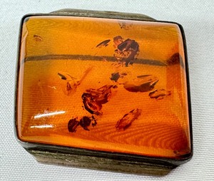 lot 208A image: Vintage Amber and Sterling Brooch