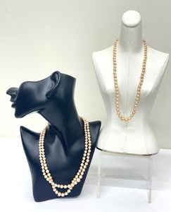 lot 246 image: Three Pearl Necklaces with Sterling Clasps