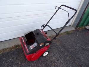 lot 18 image: Yard Machines 3.5 HP 21 Snow Blower Starts and Runs