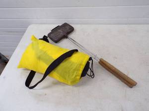 lot 35 image: Camping Air Chair and Pie Iron