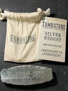 10 TROY OZ .999 FINE SILVER TOMBSTONE NUGGET