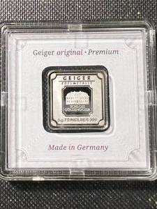 5 GRAMS .999 FINE SILVER GEIGER BAR