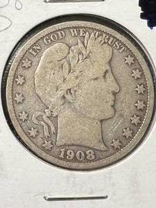 1908-D US BARBER HALF DOLLAR