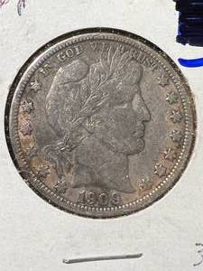1909 US BARBER HALF DOLLAR
