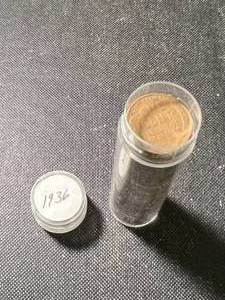 ROLL OF US 1936 WHEAT CENTS