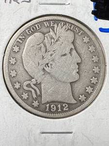 1912-S US BARBER HALF DOLLAR