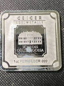 1 TROY OZ .999 FINE SILVER GEIGER BAR